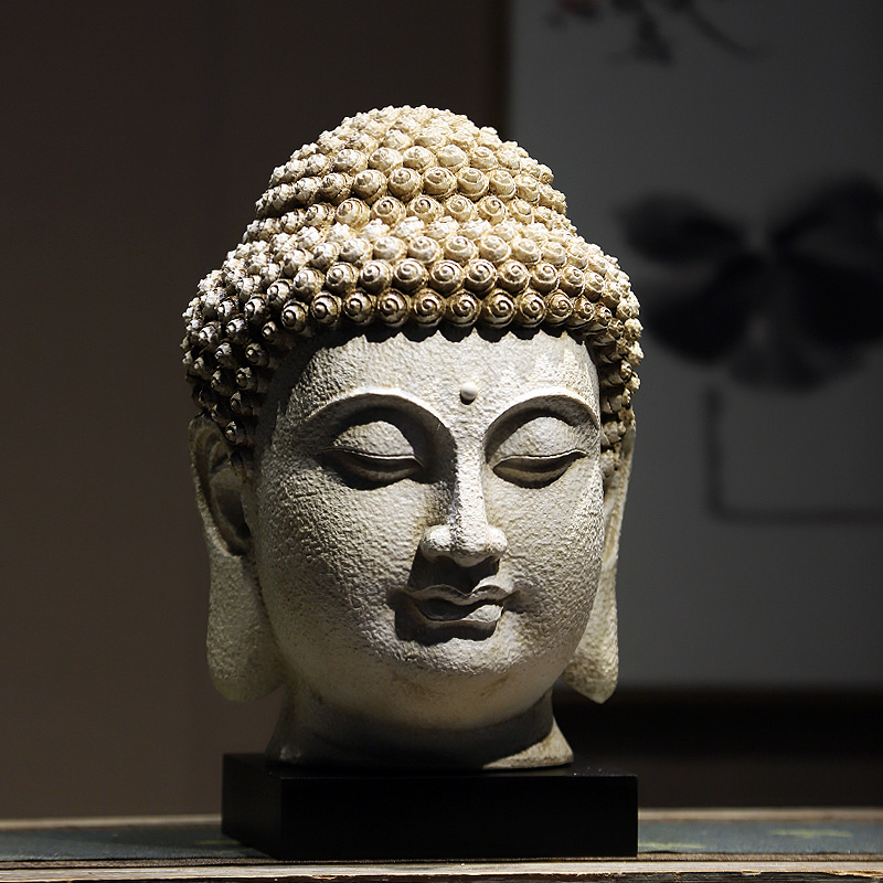 禅意 仏頭 仏首 工芸品 美術品 置物 Amazon.co.jp: Garneck 仏頭飾り 木製仏像 宗教上の人物 仏頭