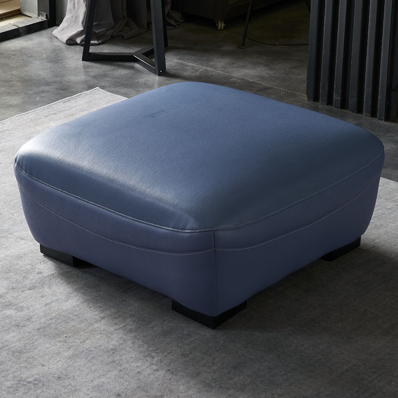 Modern leather sofa foot stool single living room home concubine footrest square sofa stool leather stool square collapse