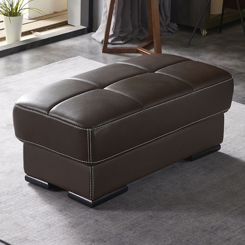 Put footstool real leather sofa Foot Stool single Guido Foot Stool Living-in Living-room Resting foot Rectangular Changing Shoes Square Stool-Taobao