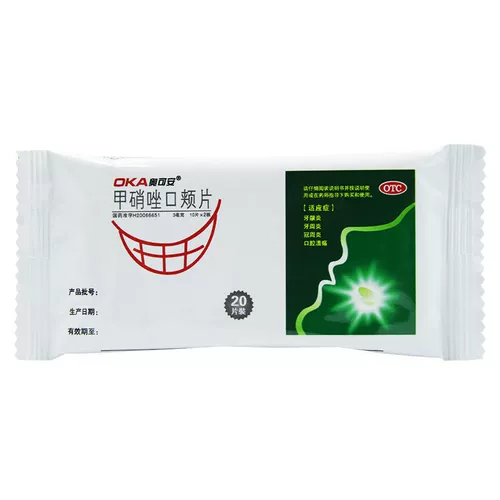 奥可安 Метронидазольная щека таблетки 20 таблетки гингивит периодонтит оральный язву воспаление полости рта