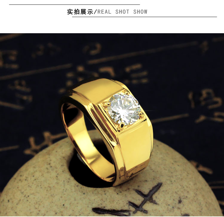 Nhẫn cưới giả kim cương bạch kim thời trang nam nhẫn đơn giản không phai bằng thép titan có thể in chữ để gửi quà tặng bạn trai nhan nam