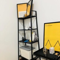 Home shelf floor bedroom storage rack living room simple shelf balcony flower shelf iron bookshelf storage rack