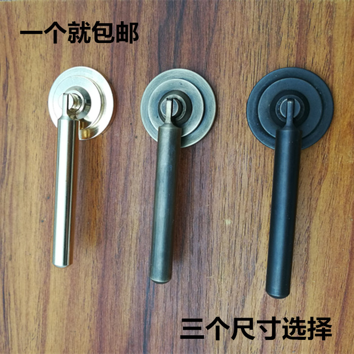 New Chinese Imitation Antique Pure Copper Handle Reading Pears Furniture Vintage Overall Cabinet Wardrobe Drawers Doorknob Vintage full copper accessories