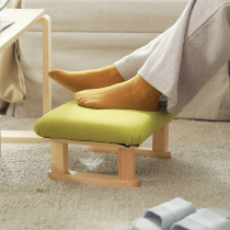 Pedal stool solid wood footstool home foot stool office foot pad artifact sofa pedal footstool fabric art