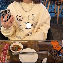 现货  韩系 niceg*hostcl*同款 鬼马圆领男女卫衣