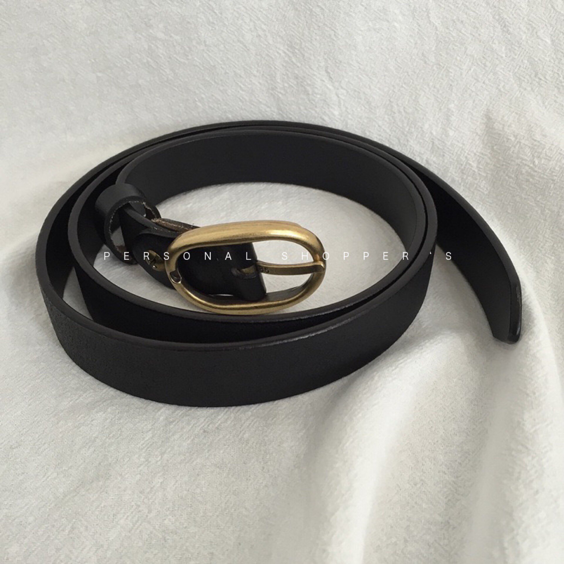 (no to no refund) spot Korean family chic cow leather retro black belt male and female