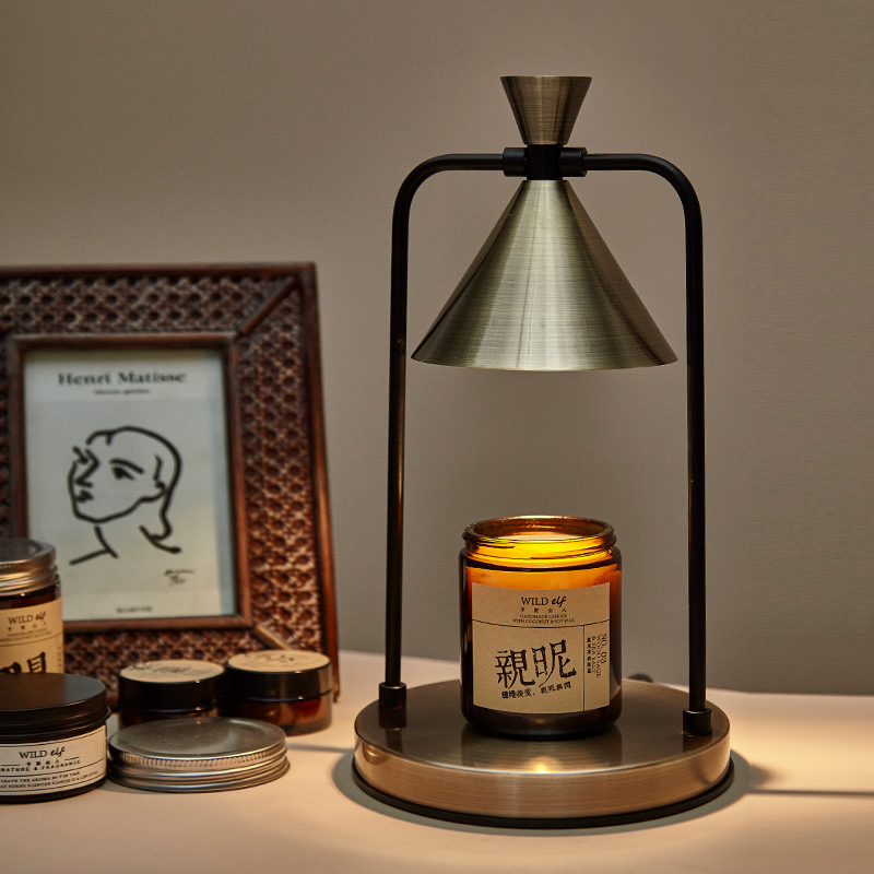 Yuriyama people scented vintage candlestand lamp bedroom dimmable melting wax lamp metal romantic fragrance to help sleep god