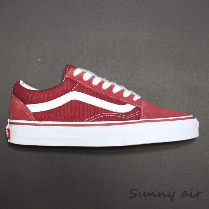 [Điểm nắng] Giày cổ điển màu đỏ cổ điển Vans Old Skool nam thấp và nữ giày thể thao adidas