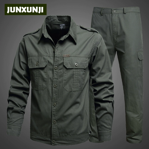 Мужской хлопковый летний камуфляжный износостойкий комбинезон, защита от ожогов, короткий рукав