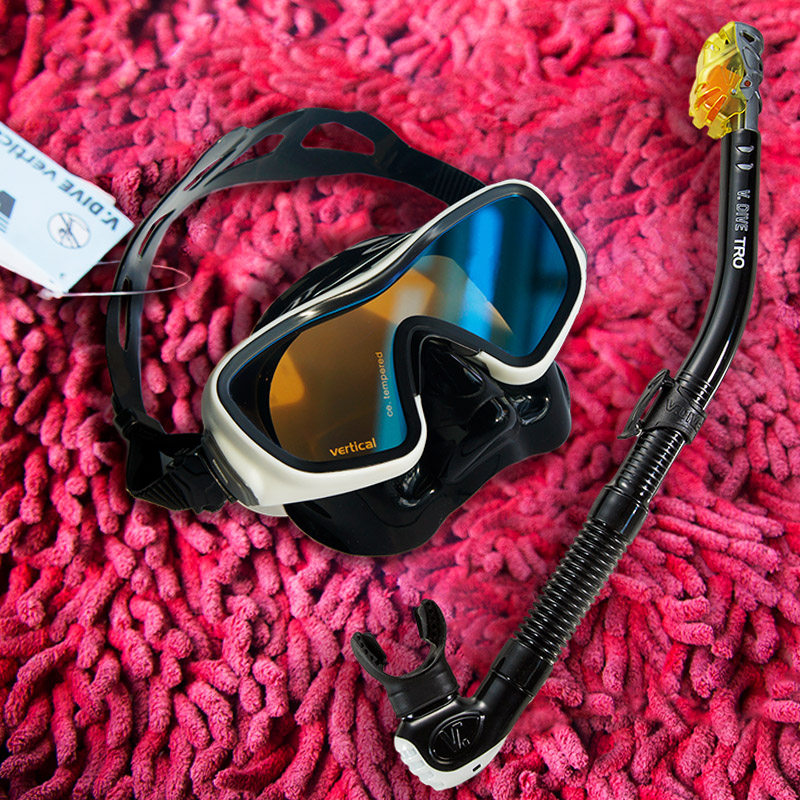 Taiwan V DIVE anti-UV professional diving mirror adult anti-fog snorkeling mask deep subsurface mirror water lung diving equipment