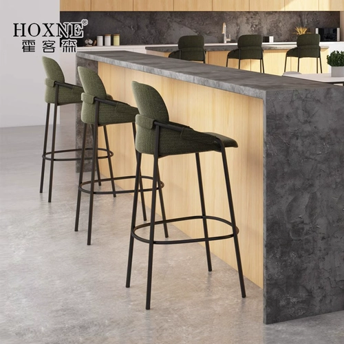 Hokeson Bar Стул Light Luxury Home Nordic Bar Stool Bar Стул современный простой креативный Backrest Bar Stool