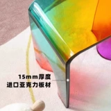 Hoxon Акриловый Радужный Табурет Красочный стул для смены обуви Табурет для отдыха Прозрачный табурет для ванной комнаты Низкий табурет Интернет-знаменитости Ins Табурет