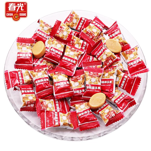 春光 Специальный кокосовый сахар Hainan Специализированный фруктовый вкус жесткий сахар свадебные знаменитости конфеты масла оптом 500 г