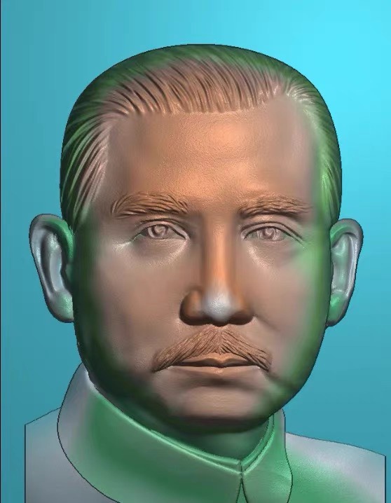 Exquisitely Carved Portrait of Sun Yat-Sen, Dongyang Wood Carving Crafts, Fine Quality, Finely Carved Portrait Image