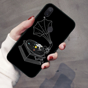 máy chơi đĩa than Meizu note9 vỏ điện thoại di động cá tính sáng tạo silicon hoạt hình thời trang đơn giản Note9 vỏ mềm rung cùng một máy nghe nhạc phi hành gia chạm nổi tất cả bao gồm bảo vệ mùa thu tay áo dây buộc nam nữ - Máy hát 	đầu đĩa than giá rẻ