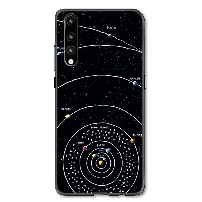 Máy ghi âm phi hành gia Huawei p20 vỏ điện thoại di động cá tính sáng tạo silicon đen cứu trợ p20Pro bảo vệ thủy triều - Máy hát 	máy nghe nhạc đĩa than loa kèn	