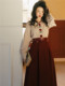 Elegant temperament can be salty or sweet, high-end light and familiar style women's suit Hong Kong style retro French skirt two-piece set