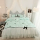 Cotton Hàn giường hoa mục vụ váy một gia đình bốn công chúa ren gió bông giường chăn 1.8m - Bộ đồ giường bốn mảnh
