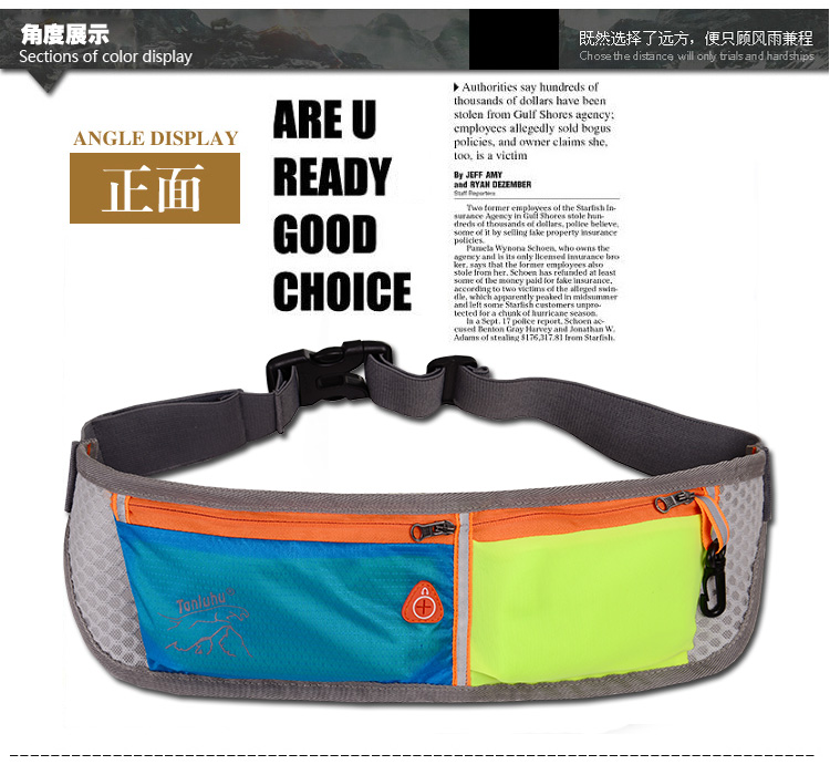 Chạy túi nam và nữ đa chức năng tập thể dục ngoài trời marathon thể thao không thấm nước eo 	túi đeo hông tập thể dục	
