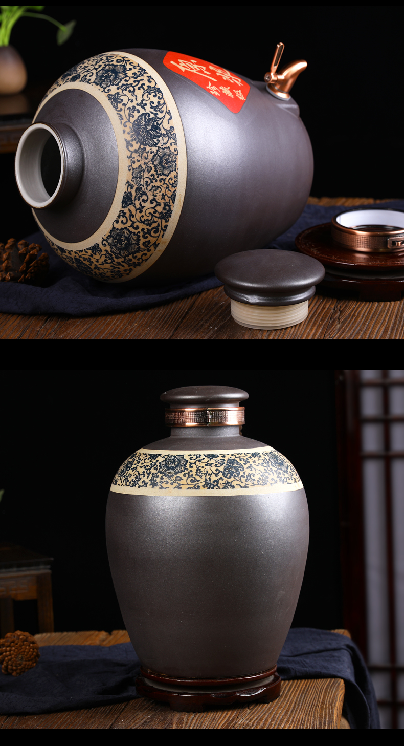 Archaize of ceramic terms bottle seal wine jar it home 10 jins of 50 pounds to wine mercifully medicine wine liquor jugs