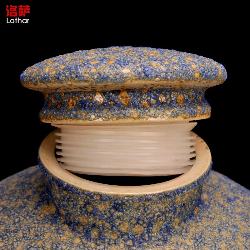 Jingdezhen ceramic jars 20 jins 30 jins of 50 kg protoplasmic seal carving bottle wine jar jar it as cans