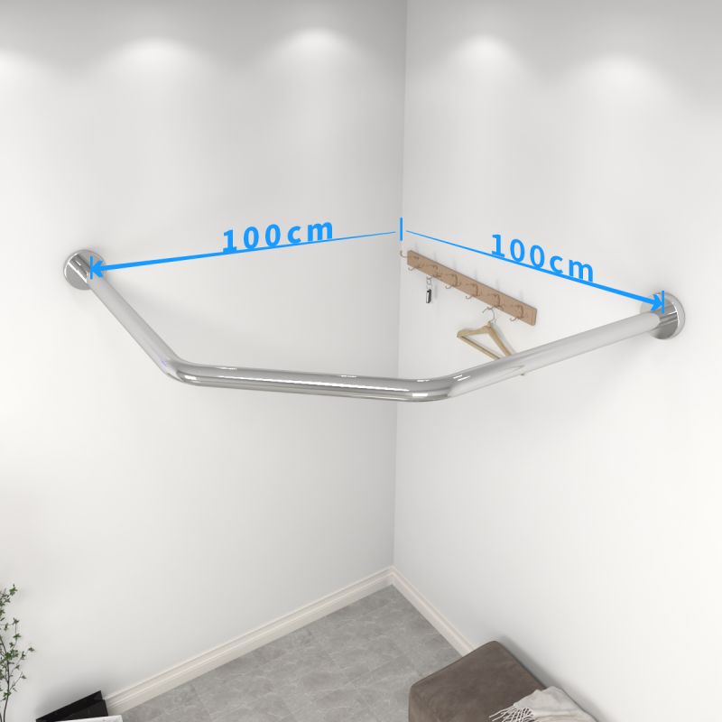 Fitting Room U-Shaped Curtain Rod, U-Shaped Rod Partition, C-Shaped Shower Curtain Rod, Door Curtain, Changing Room Diamond-Shaped Stainless Steel