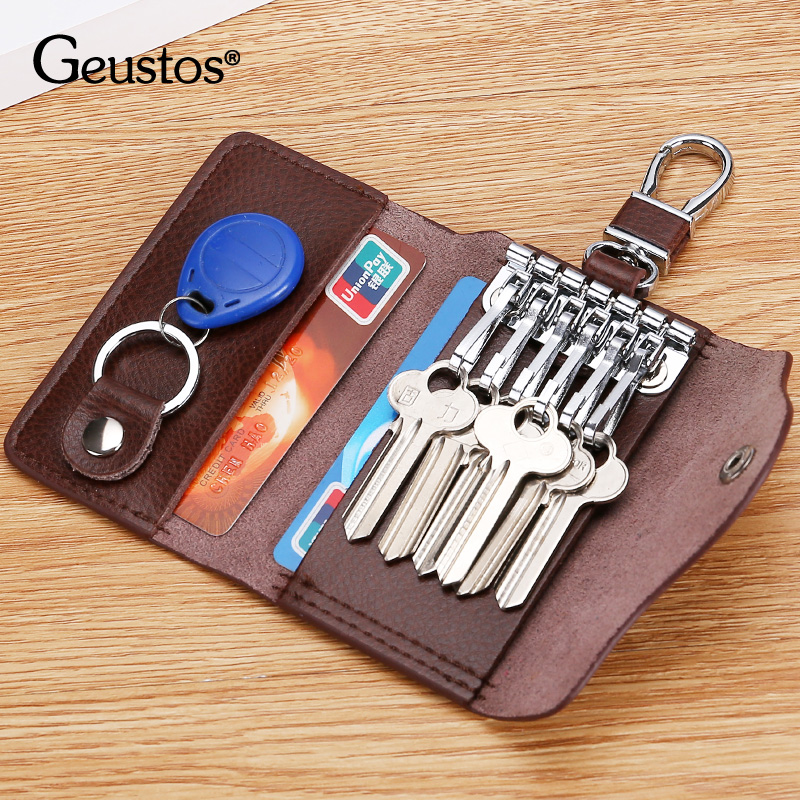 Key bag male cowhide waist Key Chain Home large-capacity female fashion Korean multi-function car key bag