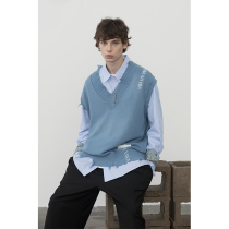 EKCOOKIES original design Zhang Xincheng Ren Jia Lun Zhu Zhengting with embroidery destruction knitted vest vest