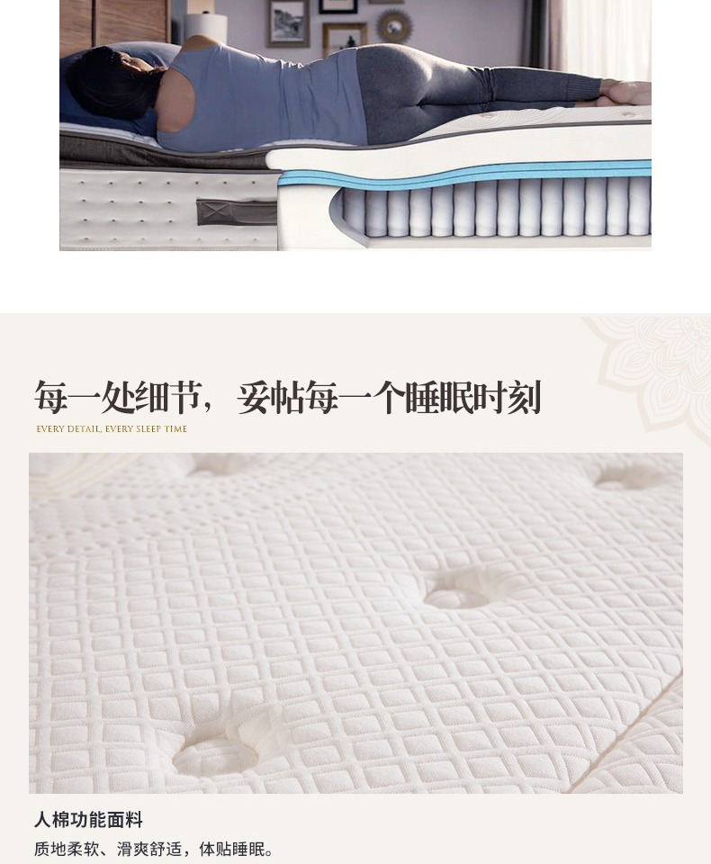Nệm cao su thương hiệu Kirin phục hồi chậm túi độc lập bảo vệ môi trường mùa xuân Simmons 1,8 mét dưới cùng một đoạn van Gogh - Nệm nệm lò xo giá rẻ