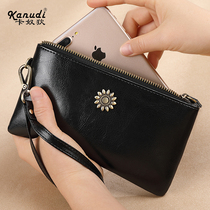 Cowhide clutch womens wallet long 2021 new simple fashion handbag change purse leather wallet small bag clutch bag