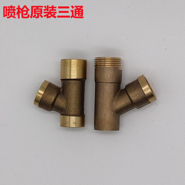 Garden machine spray dosing machine spray high pressure pipe branching internal wire extras three-double-head Ting tee M14 Universal joint