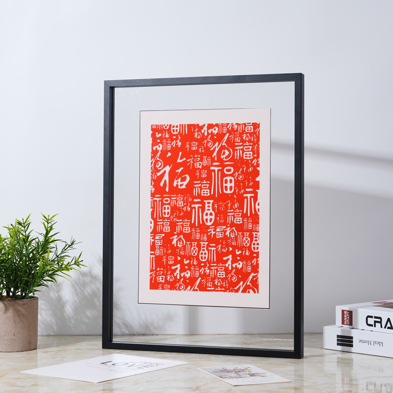 Aluminum Alloy Double-Sided Transparent Picture Frame, Light Luxury Framed Metal Display Stand Photo Frame, 8inch 10inch Milk Tea Shop Poster Wall Hanging