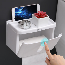 Toilet paper rack toilet toilet tissue box Non-punching creative drawing paper roll tube waterproof toilet paper box