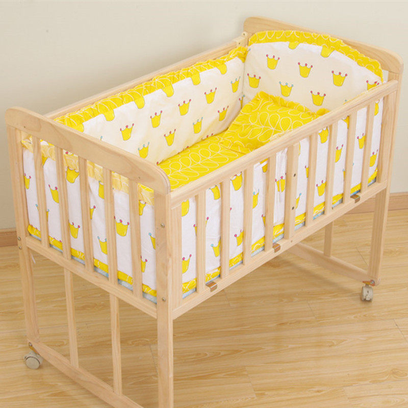 Crib Apron Bunk Kit Full Cotton Crib Baby Mattresses Bedding Pure Cotton Removable Wash With Inner Core