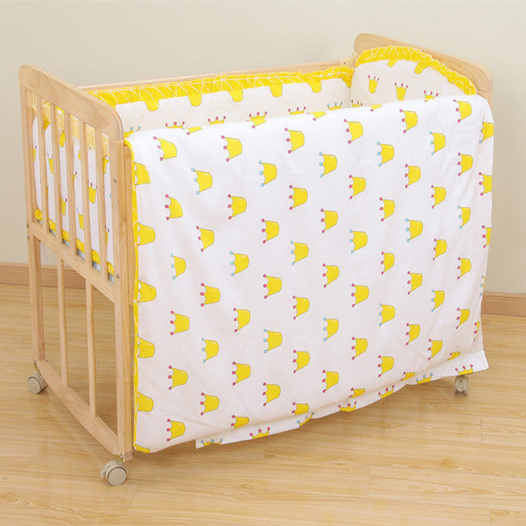 Natural crib quilt Baby bed cover by newborn cotton quilt can be made into a sleeping bag anti-kick quilt baby supplies