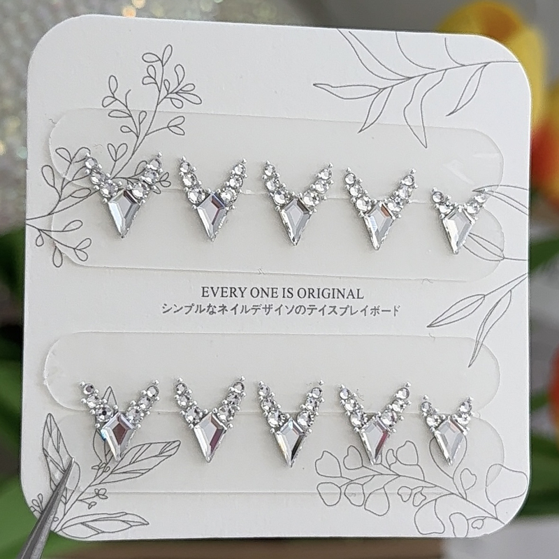 [Sakura Style Amethyst Cat's Eye Crushed Ice] Nail Art Swarovski Material Kit Crystal Jewelry 350