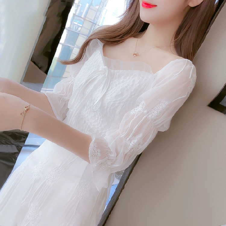 Váy voan cổ tích siêu cổ tích rừng của phụ nữ váy mùa hè 2021 váy mùa hè mới tính khí nữ thần người hâm mộ - Váy dài