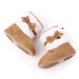 Высокая детская обувь для новорожденных для раннего возраста, флисовые демисезонные ботинки для девочек с бабочкой, удерживающие тепло туфли для выхода на улицу