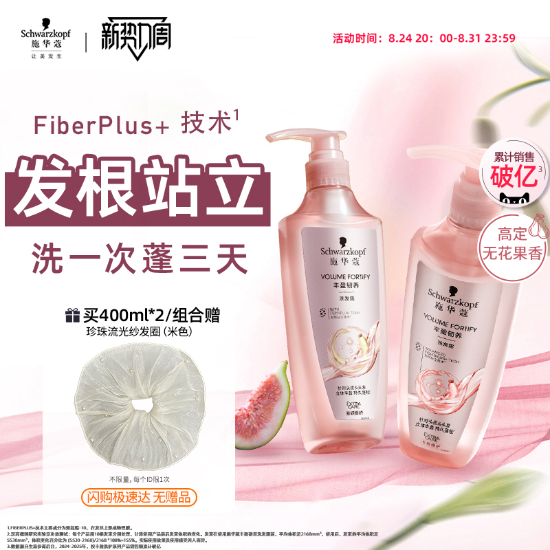 Schwarzkopf Volumizing and Nourishing Shampoo Repairing Fluffy Shampoo Smooth Anti-Breakage Oil Control Cleansing Shampoo for Women