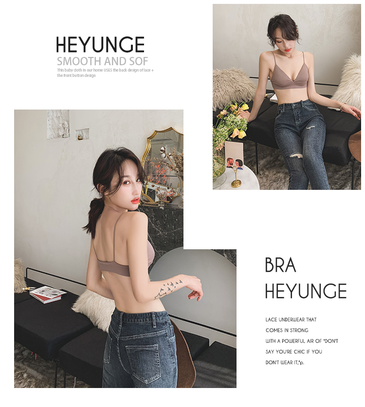 Anh Yunge không có vòng thép hình tam giác thoải mái kiểu vest cô gái đồ lót ngủ thể thao áo ngực braletette 