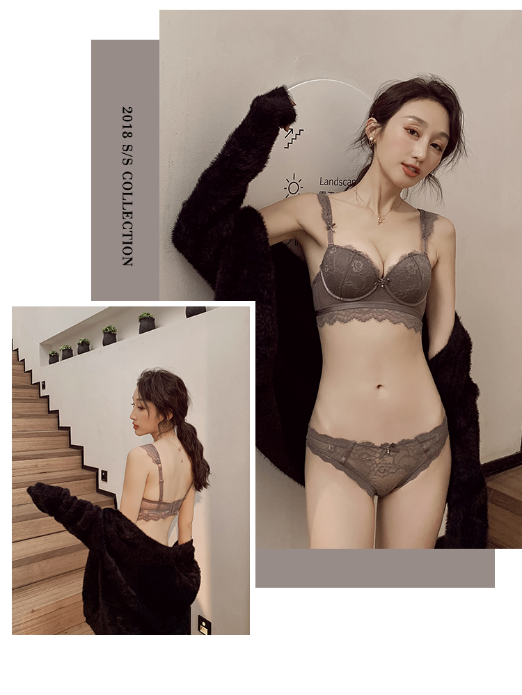 荷 韵 阁 [gửi đồ lót] dày sữa vỡ tập hợp áo ngực áo ngực nhỏ bên ngực nhận được điều chỉnh sữa đồ lót áo lót su