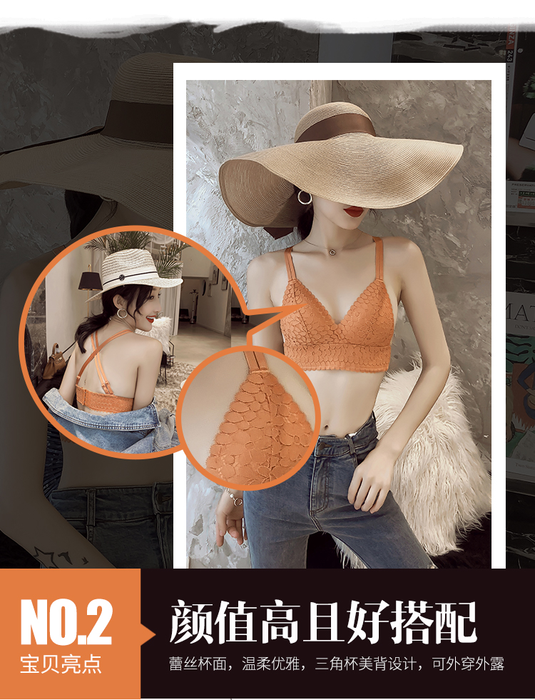 Anh Yunge thoải mái không có vòng thép đồ lót mỏng hình tam giác gợi cảm kiểu Pháp ren nữ bralette bra set đồ lót phụ nữ