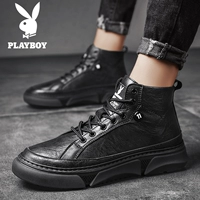 Playboy, Martens, мужские черные демисезонные ботинки в английском стиле, в британском стиле, в корейском стиле
