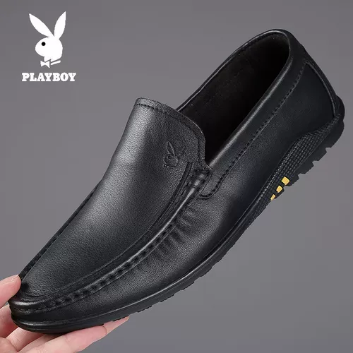 Playboy, летний повседневный пиджак классического кроя из черной кожи, туфли, нескользящая подошва, коллекция 2020 года, легко надевать