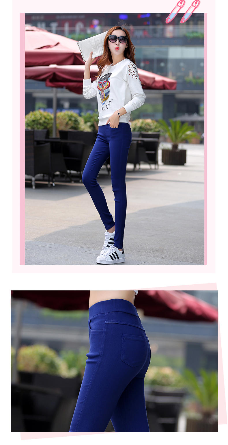 Quần legging trắng nữ mặc quần dài 2019 mới xuân hè co giãn eo cao 9 điểm chân nhỏ quần bút chì - Khởi động cắt quần áo bộ thu đông nữ đẹp