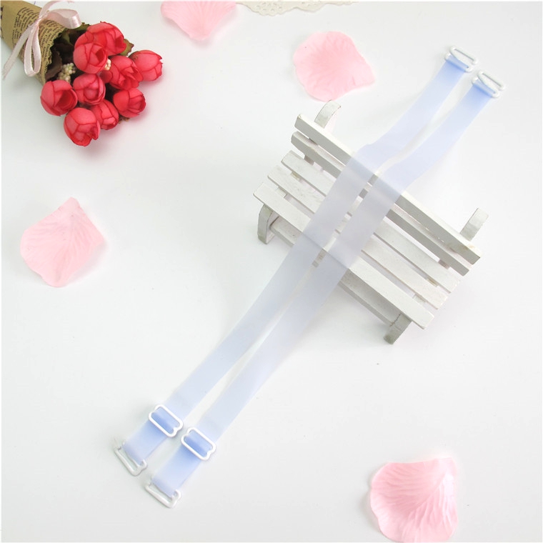 Silicone Candy Màu trong suốt Dây đeo vai chống trượt Bra Đồ lót Wild Dress Tube Top Cổ áo dây đeo vai dây áo lót hở lưng gợi cảm