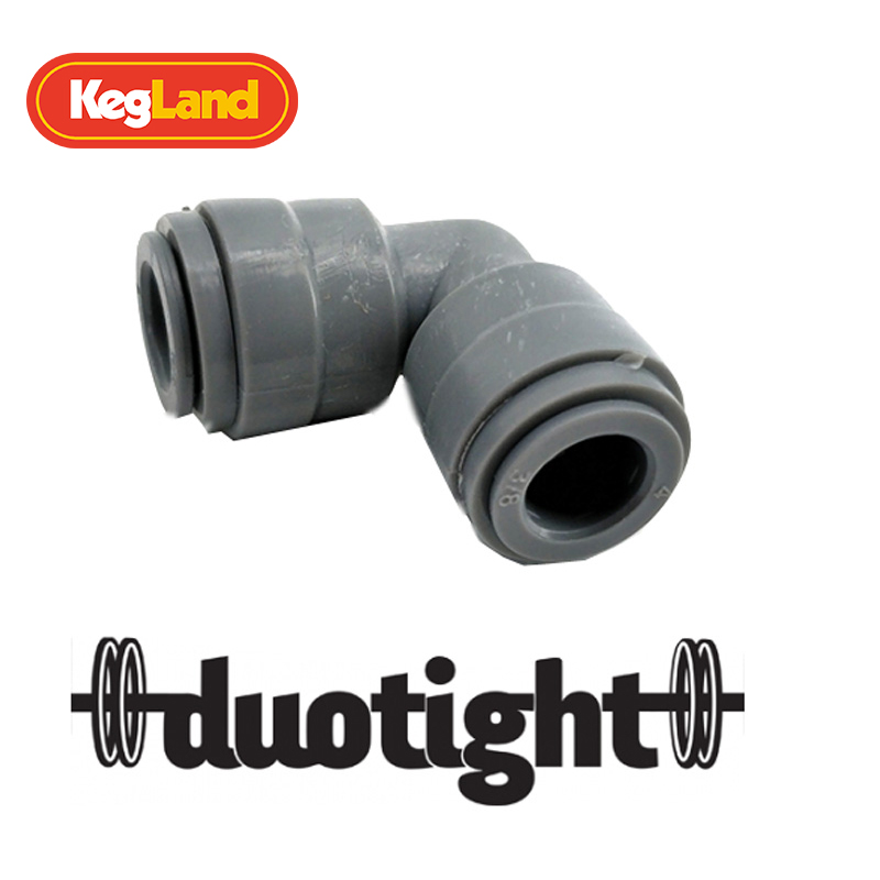 Factory direct craft double seal quick plug connector elbow duotiight 9 5mm (3 8quot )KL07030