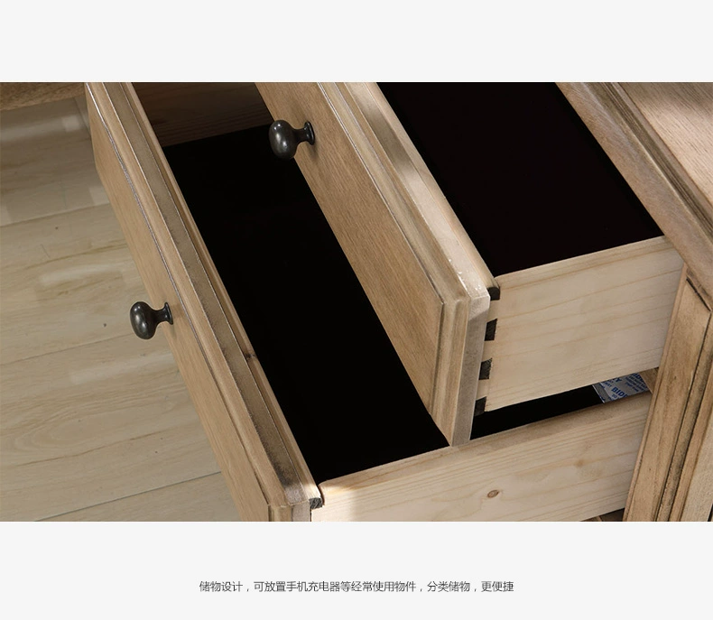 Đồ nội thất Farisa Mỹ đồng quê gỗ rắn bàn đầu giường phòng ngủ tủ bên hông tủ đựng đồ đơn giản tủ đầu giường M5 - Buồng