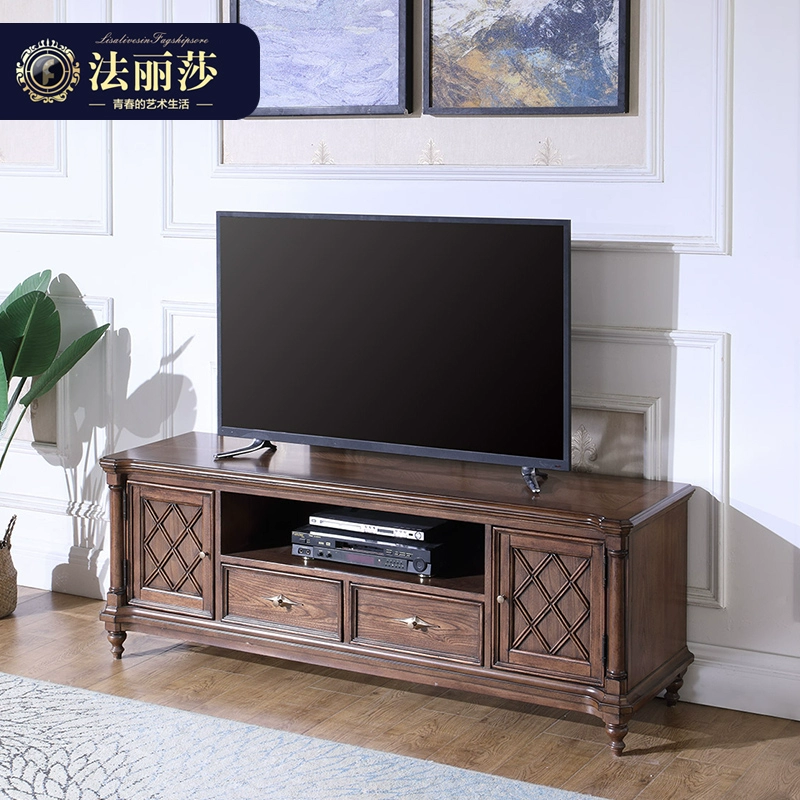 Nội thất Farisa đồng quê Mỹ tủ tivi gỗ nguyên khối phòng khách tủ đựng đồ đơn giản Tủ tivi M5 - Buồng