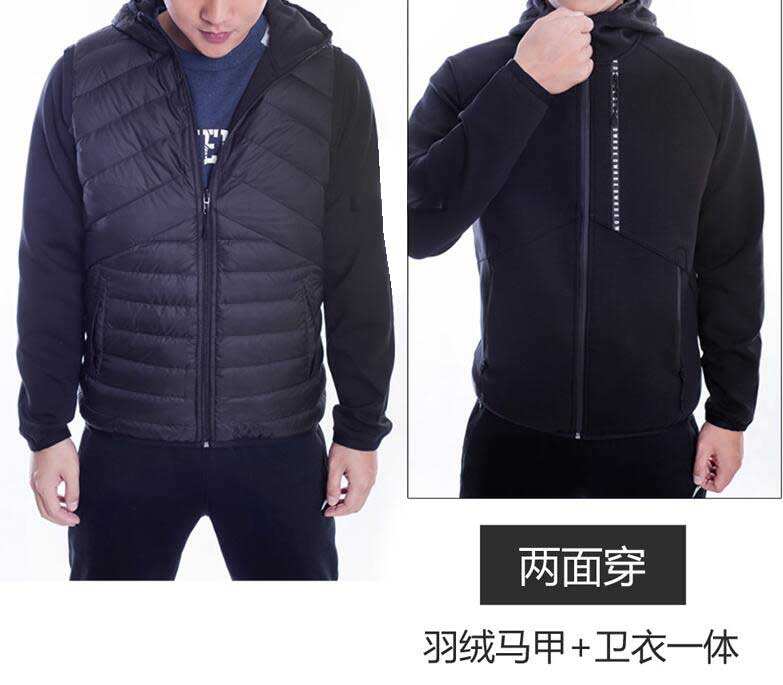 Li Ning xuống áo khoác nam 2018 mùa đông đích thực mỏng nhẹ ấm áp đoạn ngắn hai mặt hai mặt mặc áo khoác thể thao giản dị —